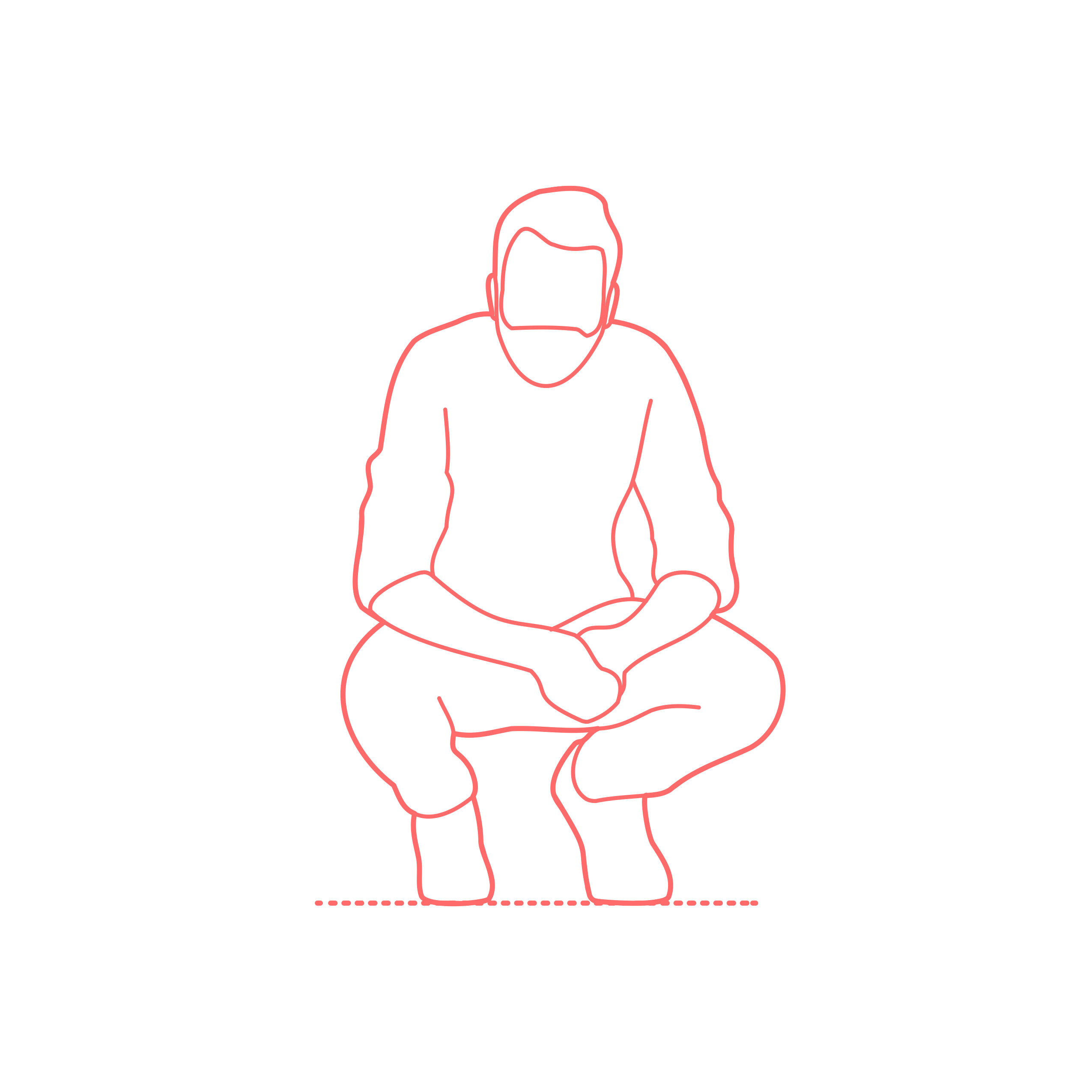 Humans Crouching Squatting Men Front Sticker Svg Vector Free Vectors